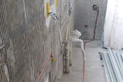 Adequação de ponto de gás, ilha de apartamento